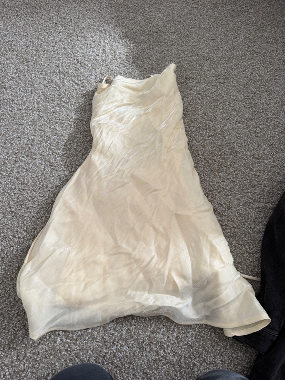 Anine Bing Ivory Slip Mini Dress
